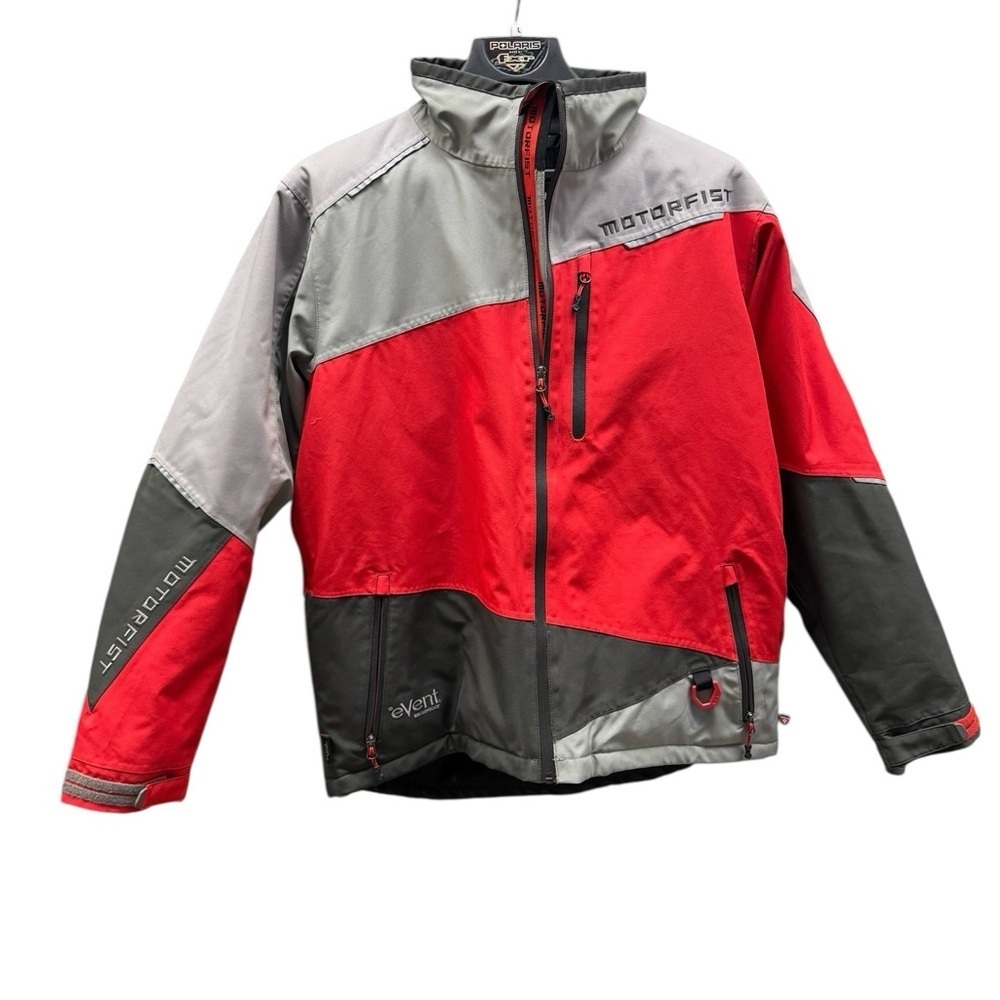 Men's Red and Gray Performance Snowmobile Jacket Sz L